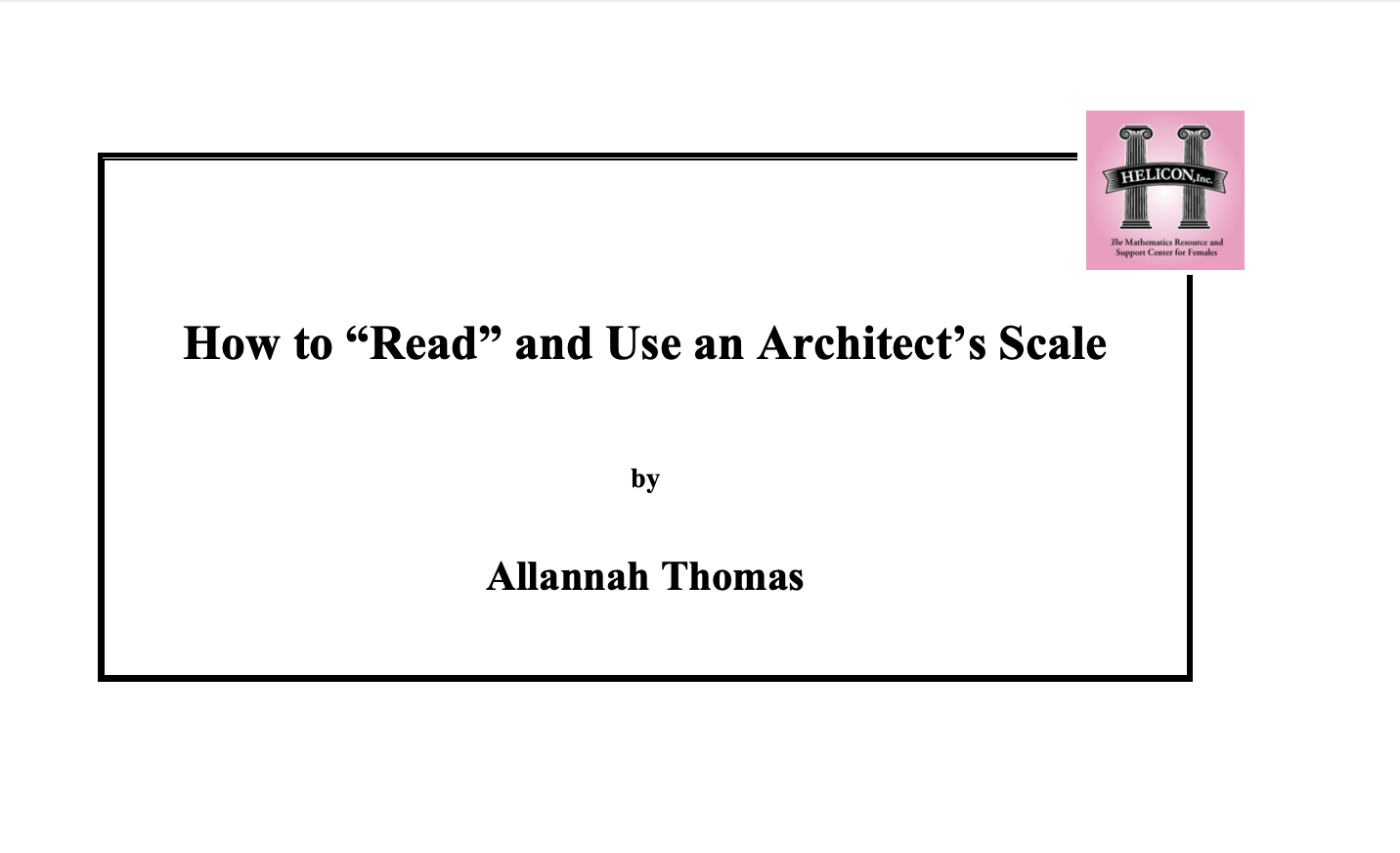 How to "Read" and Use an Architect's Scale manual